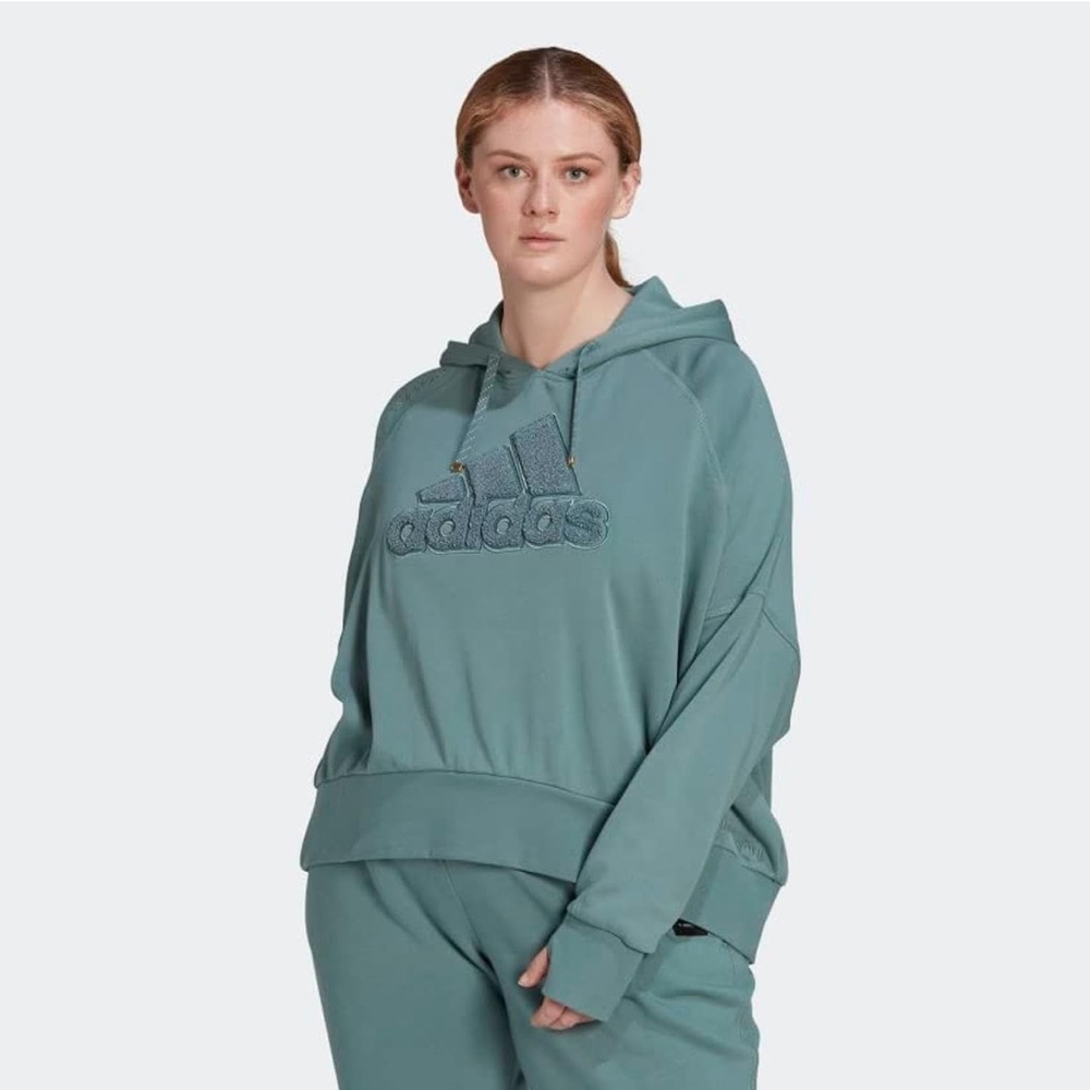 NWT adidas women’s Honoré Sweat shirt 4x hazy emerald